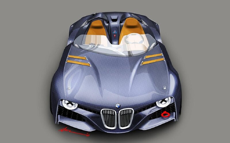 Blue Concept Car — Gray