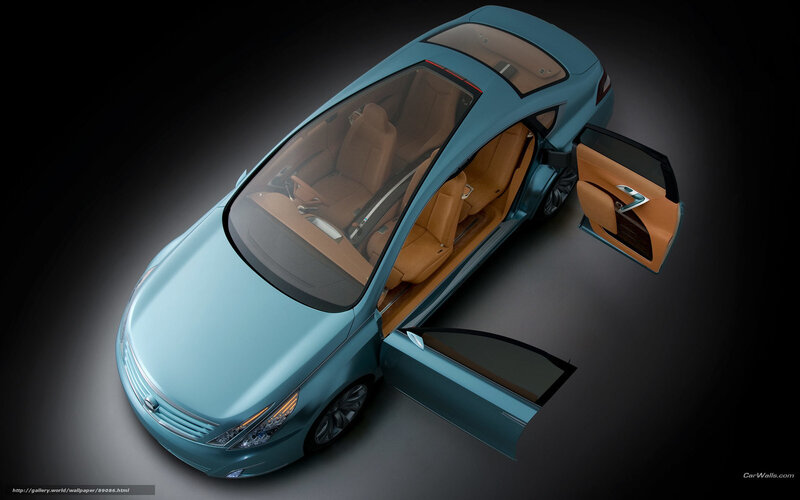 blue concept car interior