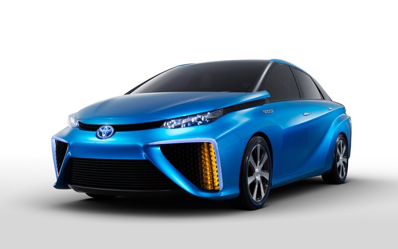 Blue Concept Car — Modern, Photograph, Headlights