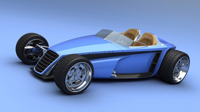 Blue Concept Car — Neutral, 3d Render, Seats