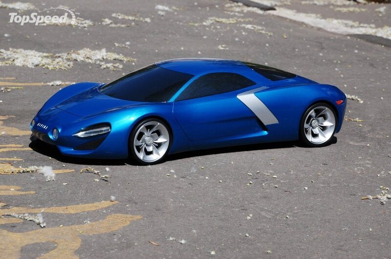 Blue Concept Car — Neutral, Afternoon, Photograph, Asphalt