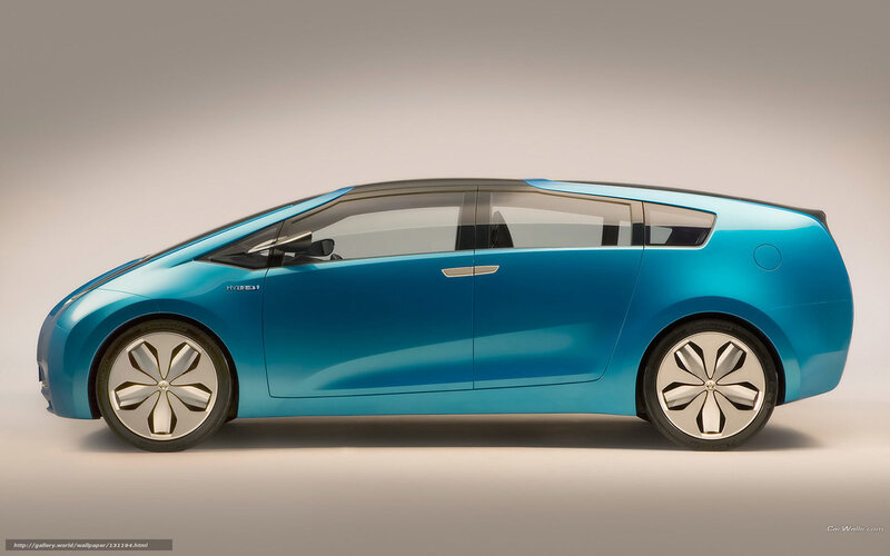 Blue Concept Car — Neutral, Photograph, Wheel