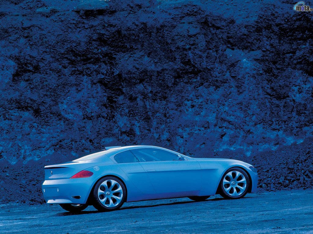 blue concept car on blue background