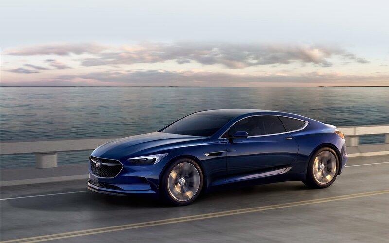 Blue Concept Car — Serene, Sunset, Photograph