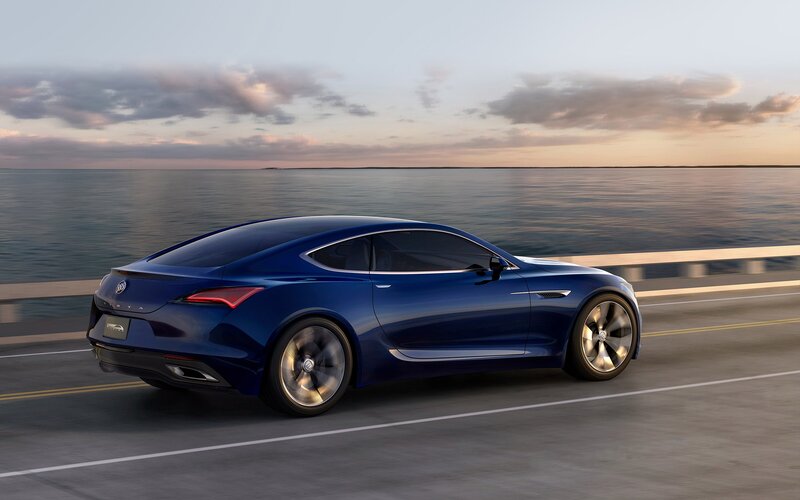 Blue Concept Car — Serene, Sunset