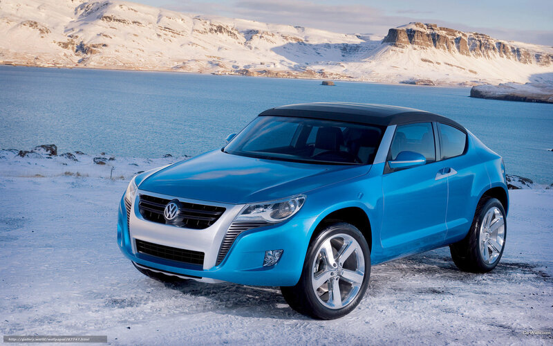 Blue Concept Car — Serene, Winter, Photograph