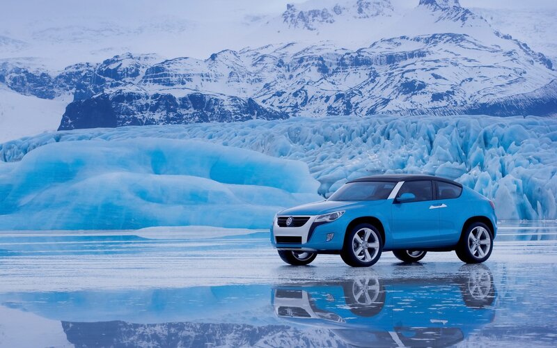 Blue Concept Car — Serene, Winter