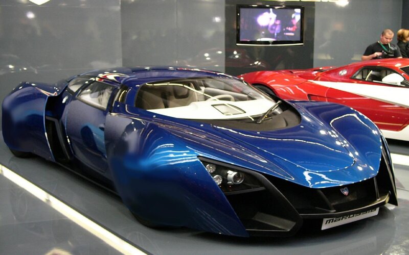 Blue Concept Car — Showroom