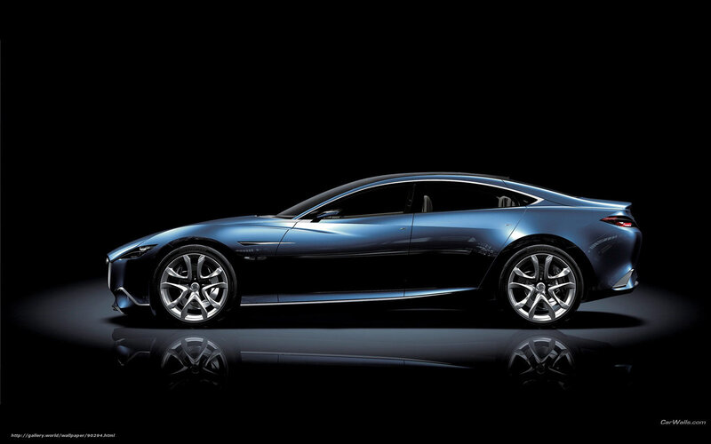 blue concept car side view