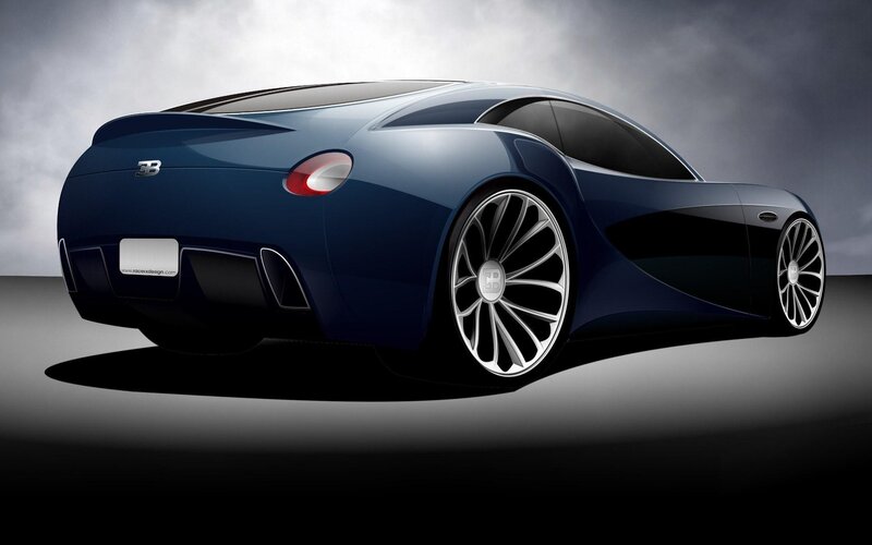 blue concept sports car