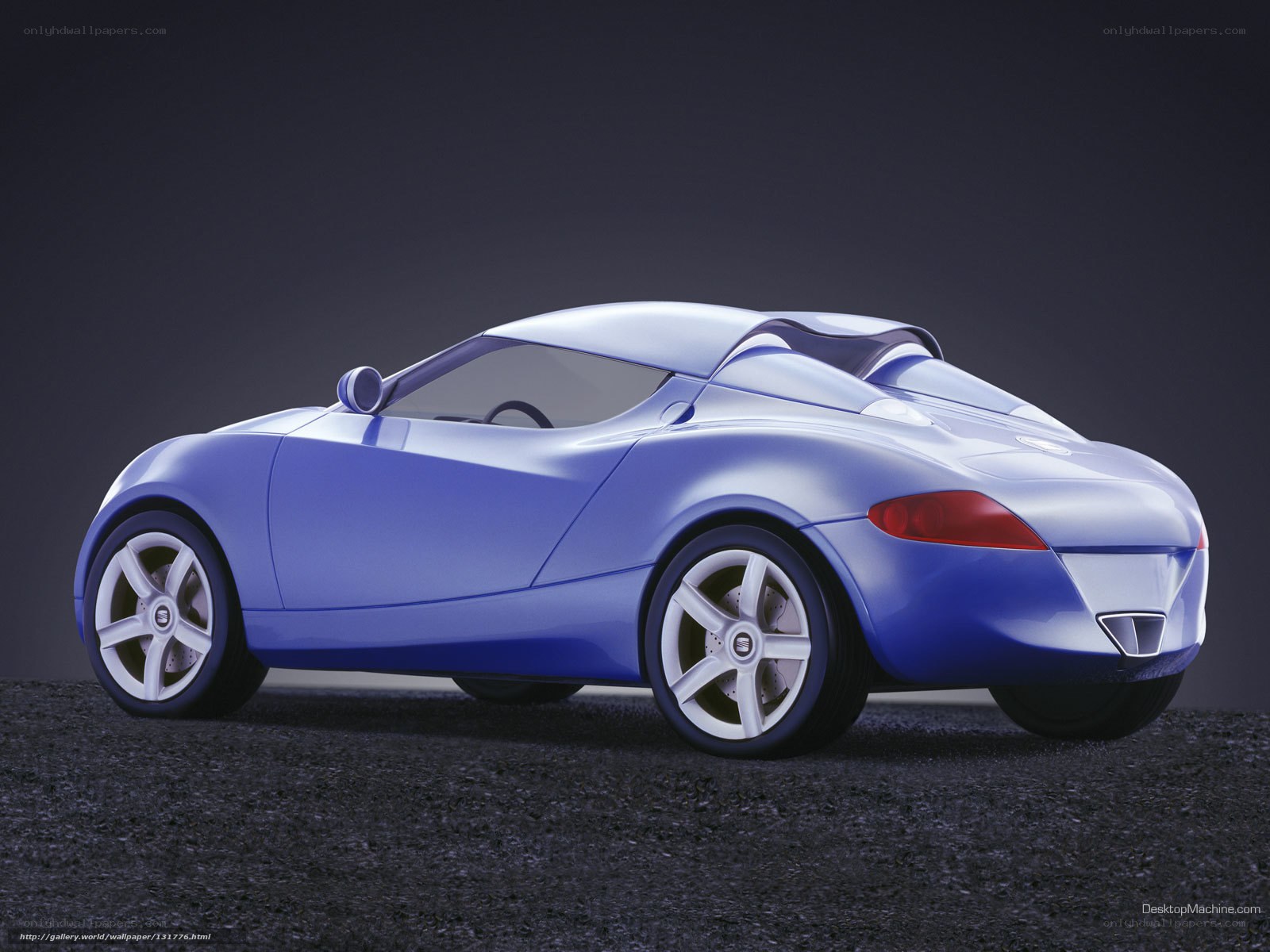 Blue concept sports car