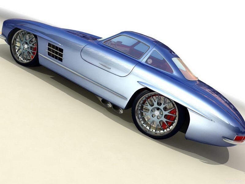 blue concept sports car