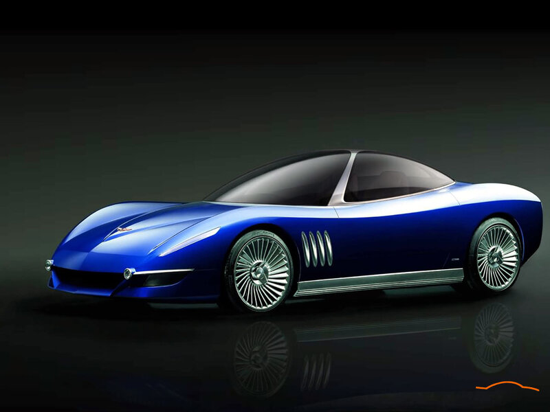blue concept sports car