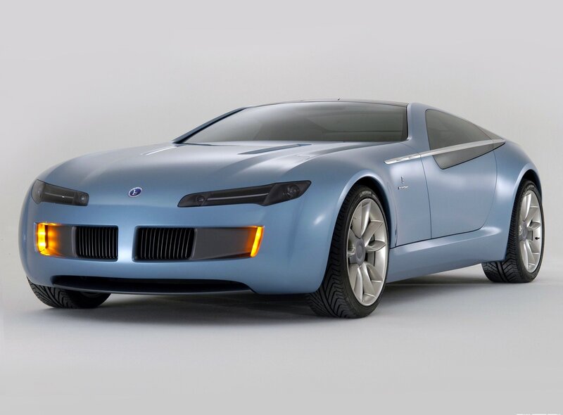 blue concept sports car