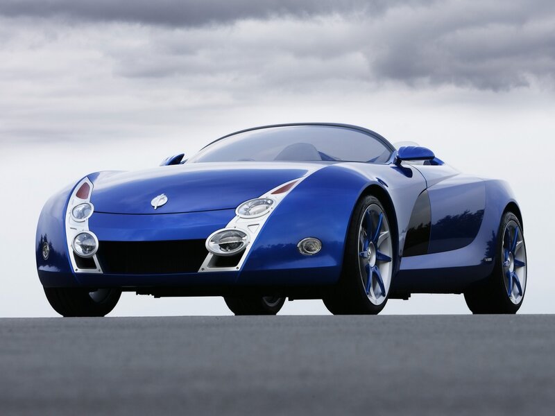 blue concept sports car