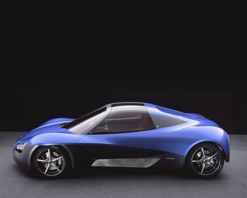 blue concept sports car