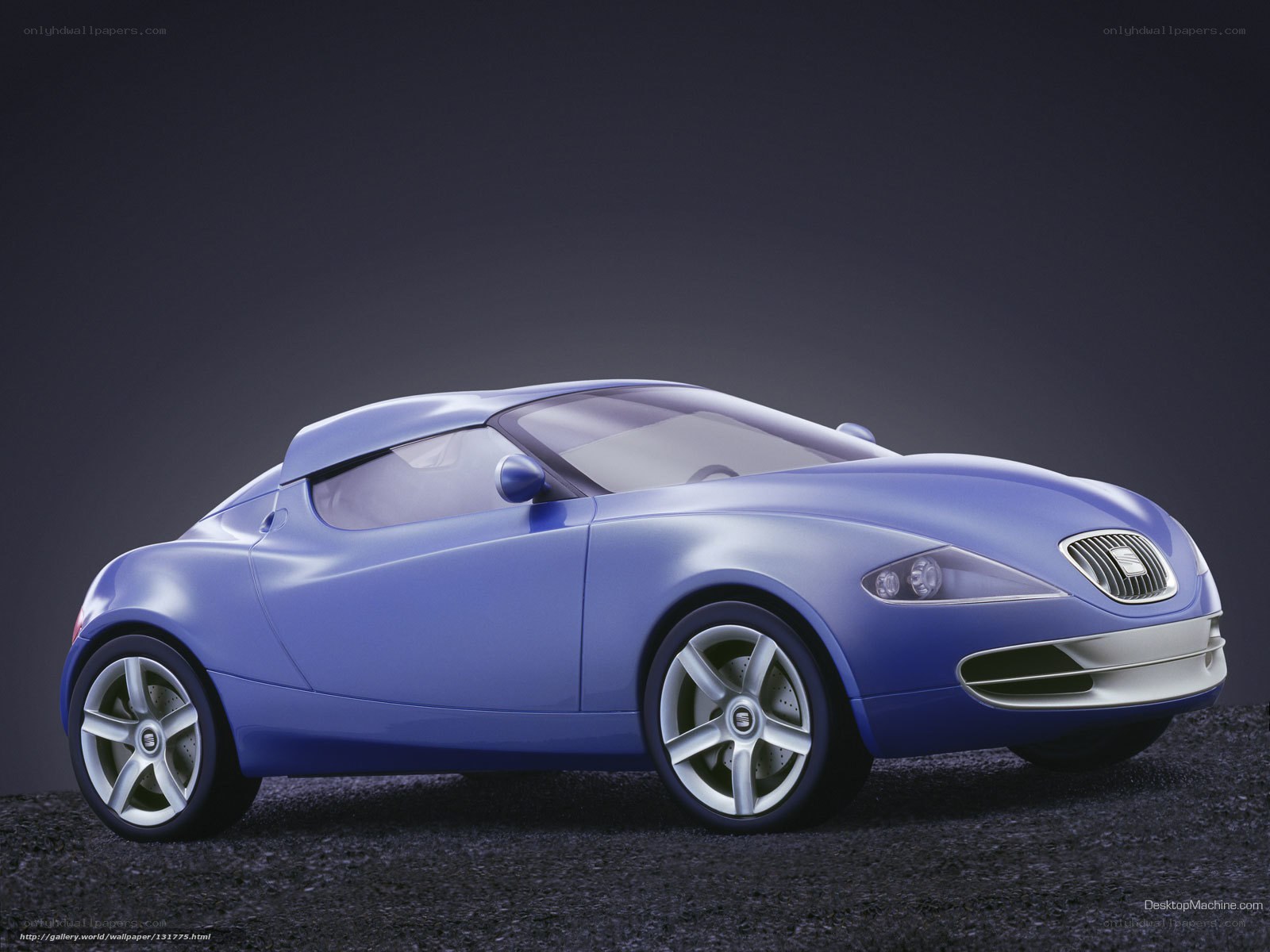 Blue concept sports car