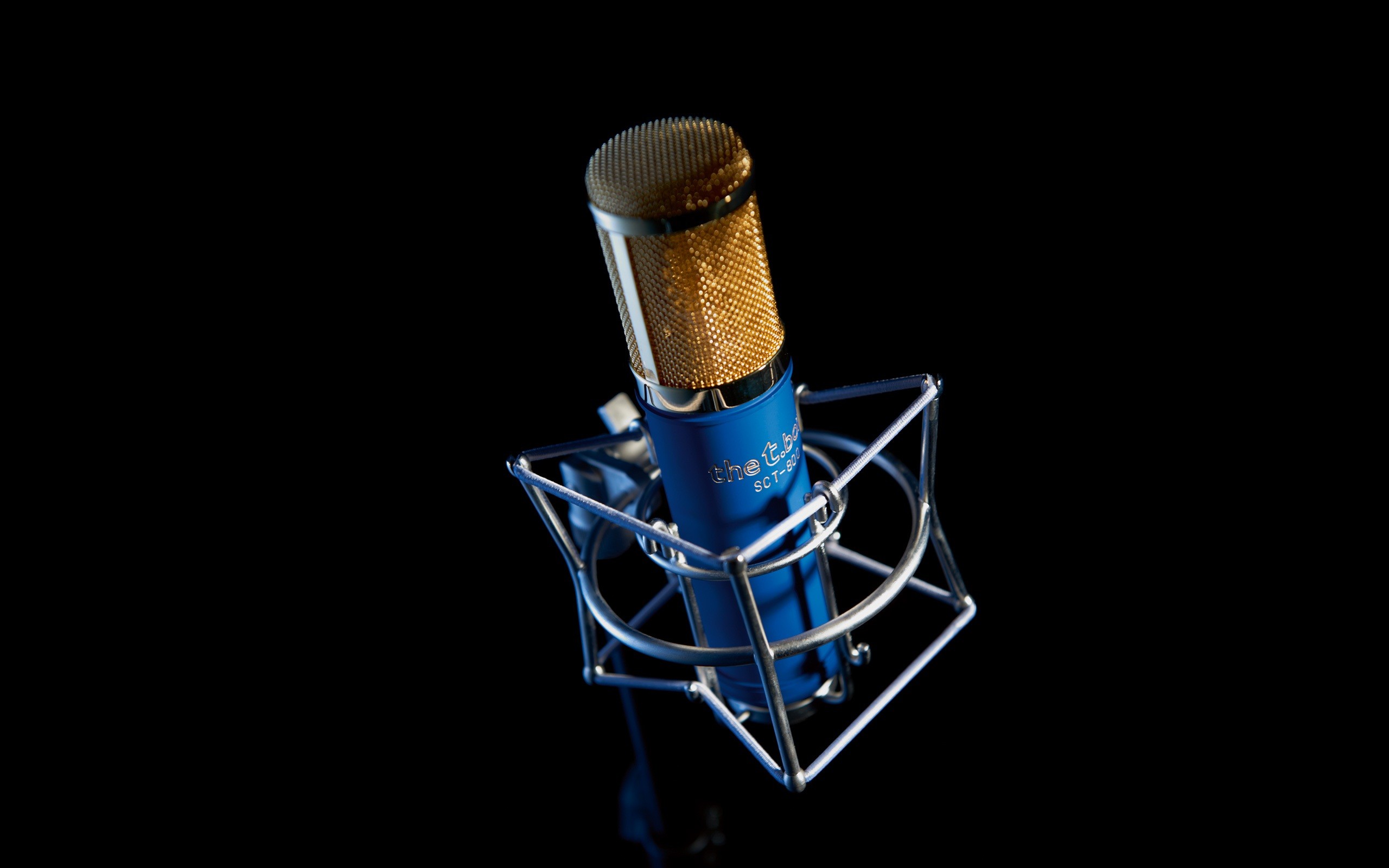 blue condenser microphone
