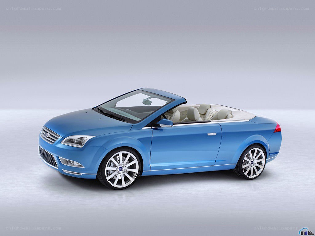 blue convertible car