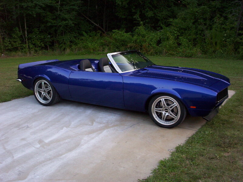 Blue Convertible Car — Calm, Night