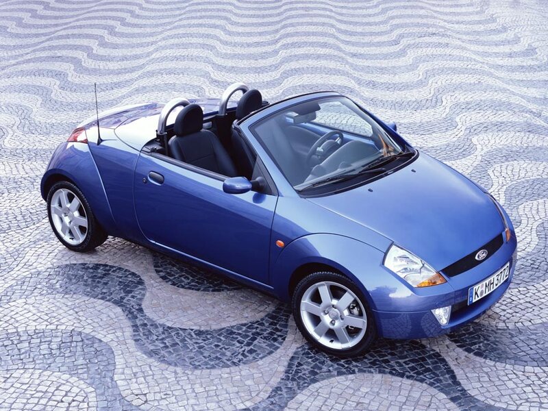 Blue Convertible Car — Calm, Photograph, Pavement