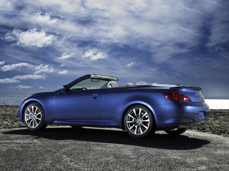 Blue Convertible Car — Dramatic, Afternoon