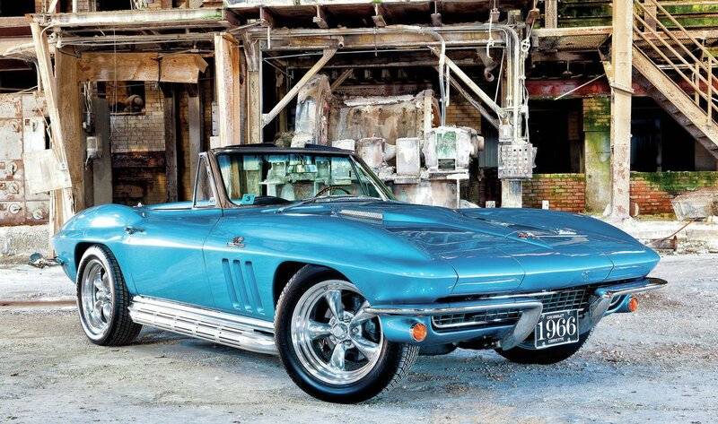 Blue Convertible Car — Dramatic, Photograph, Abandoned Building