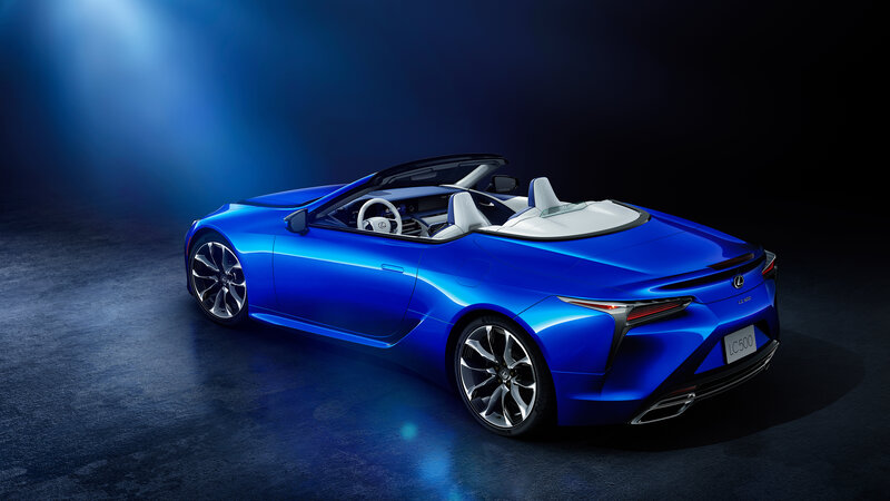 Blue Convertible Car — Dramatic, Photograph, Steering Wheel