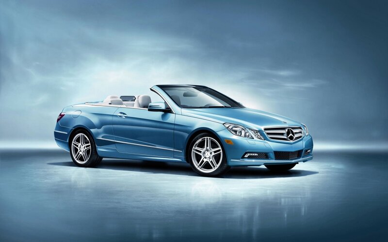 Blue Convertible Car — Dramatic, Photograph