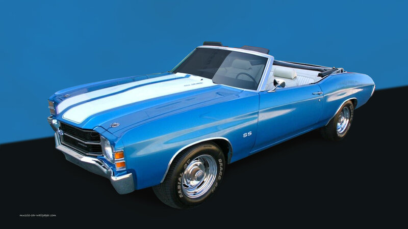 Blue Convertible Car — Dramatic, Photograph, White Stripes