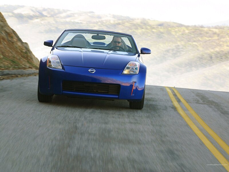 Blue Convertible Car — Dynamic, Afternoon, Photograph, Driver, Road, Hills