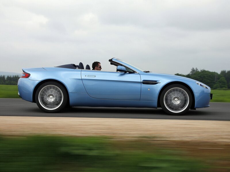 Blue Convertible Car — Dynamic, Afternoon, Photograph, Man, Road