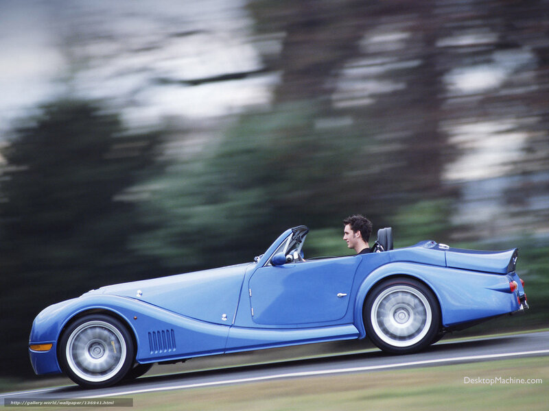 Blue Convertible Car — Dynamic, Afternoon, Photograph, Man