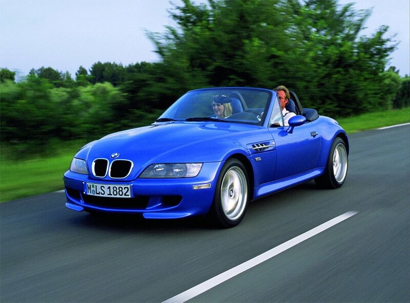 Blue Convertible Car — Dynamic, Afternoon, Photograph, People, Road