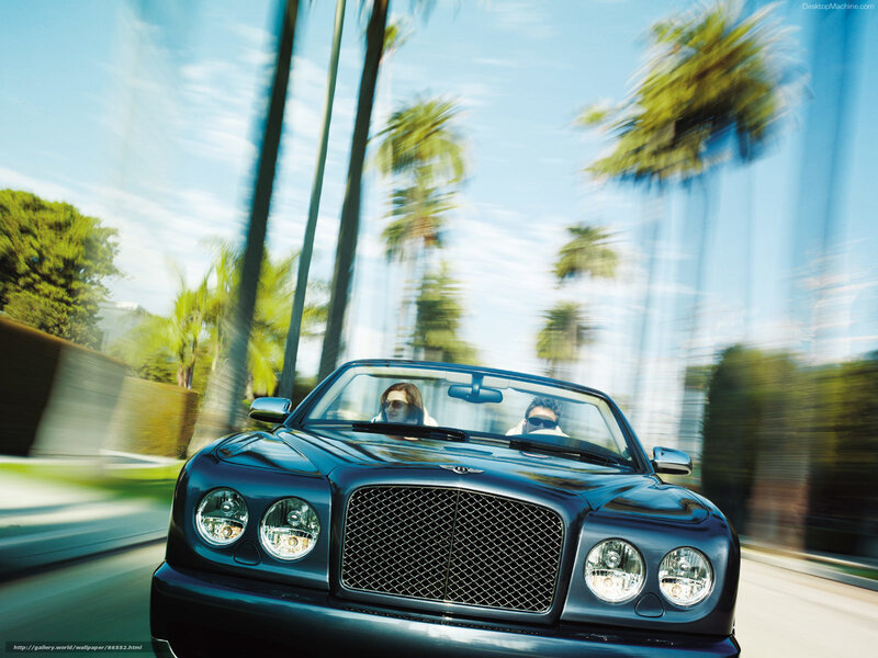 Blue Convertible Car — Dynamic, Afternoon, Photograph, People