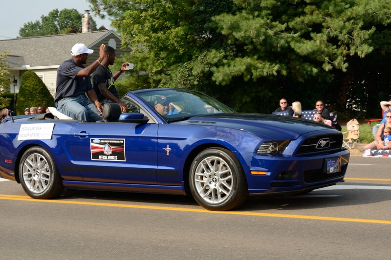 Blue Convertible Car — Festive, Afternoon