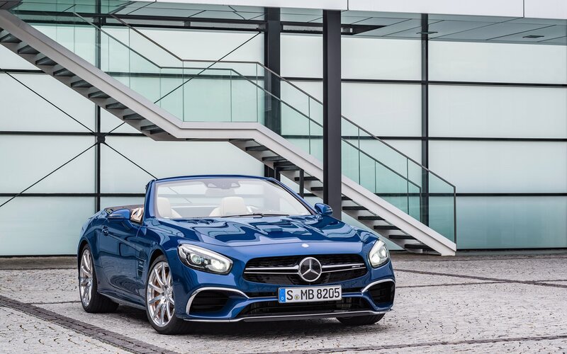 Blue Convertible Car — Modern