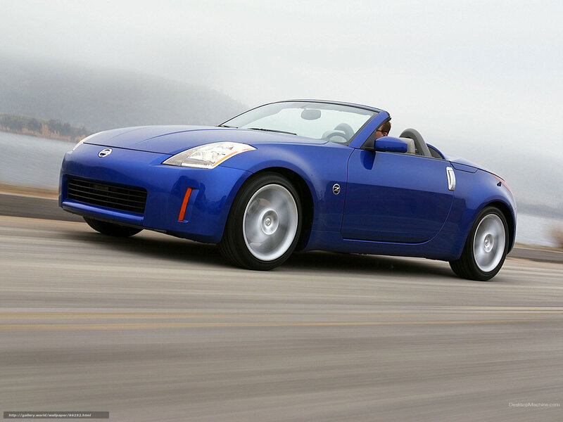 Blue Convertible Car — Motion