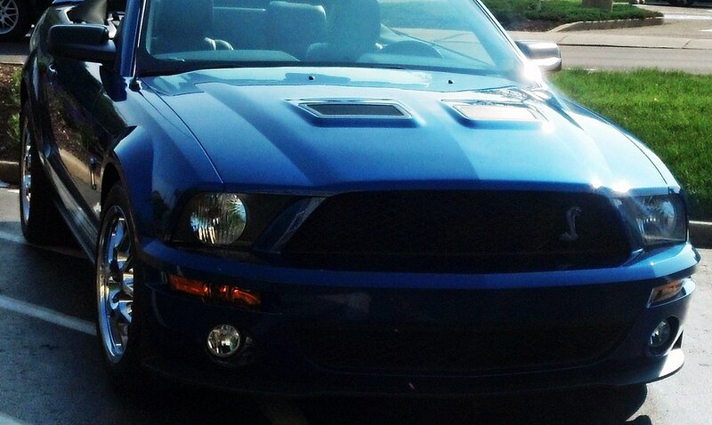 Blue Convertible Car — Neutral, Afternoon, Photograph