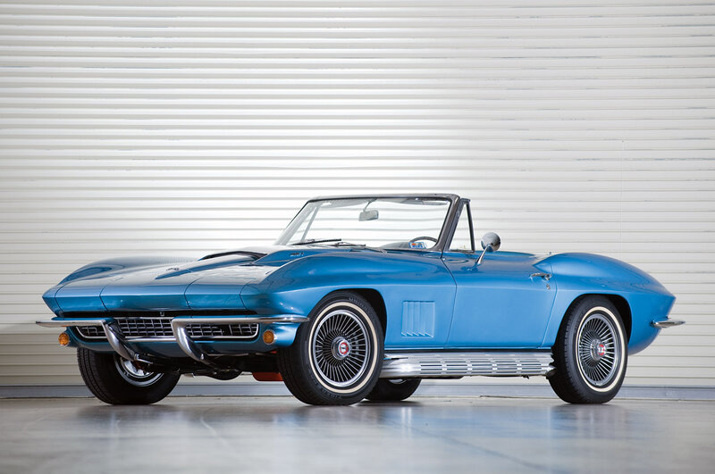 Blue Convertible Car — Neutral, Photograph, Wall
