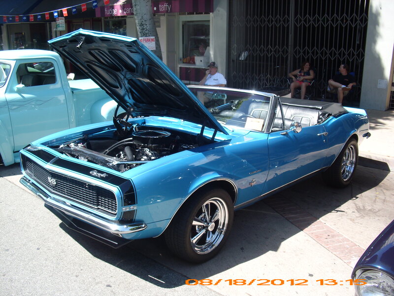 Blue Convertible Car — Outdoor, Afternoon