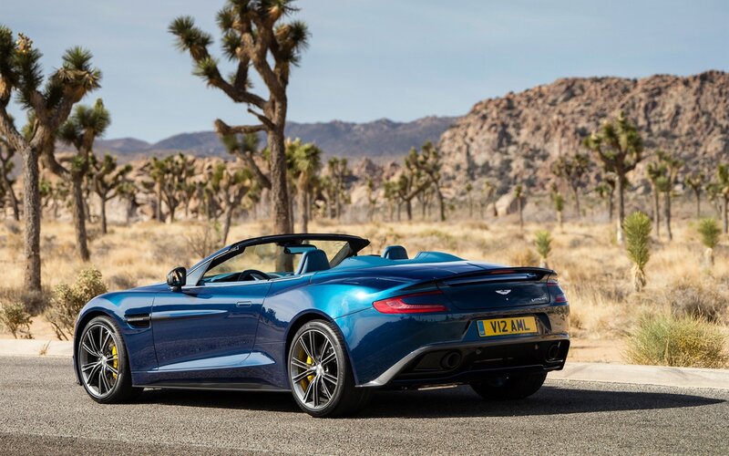 Blue Convertible Car — Serene, Afternoon, Photograph, Desert