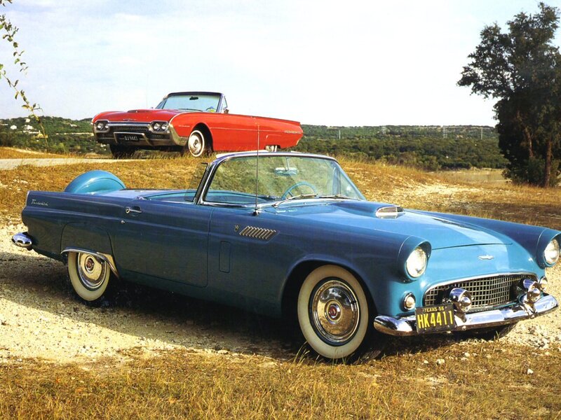 Blue Convertible Car — Serene, Afternoon, Photograph, Red Convertible Car