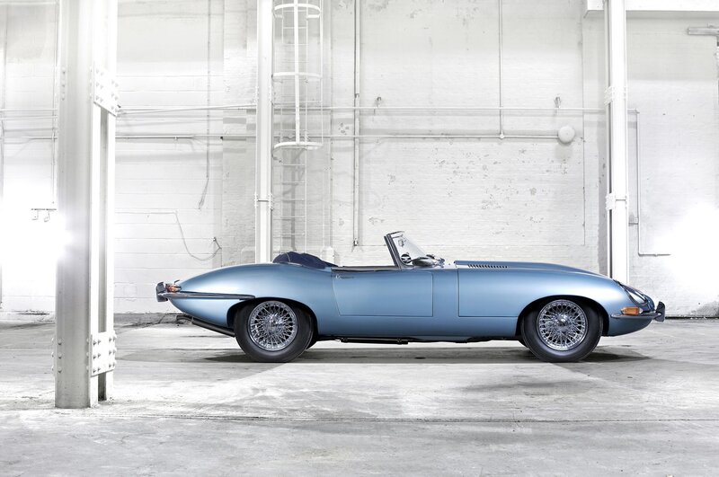 Blue Convertible Car — Serene, Photograph, Building Interior