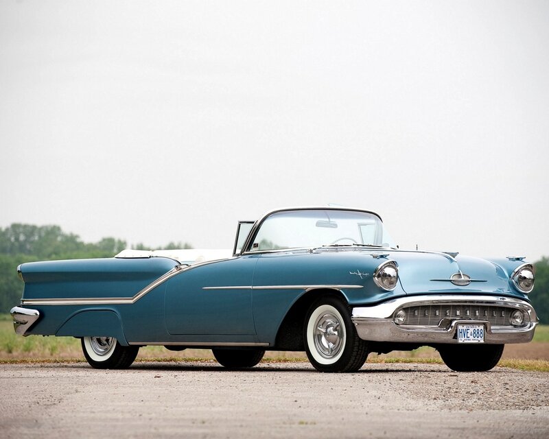 Blue Convertible Car — Serene, Photograph, Road