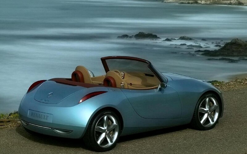 Blue Convertible Car — Serene, Photograph