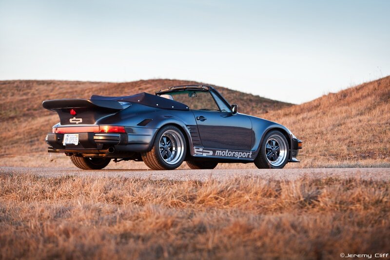Blue Convertible Car — Serene, Sunset, Photograph, Hills