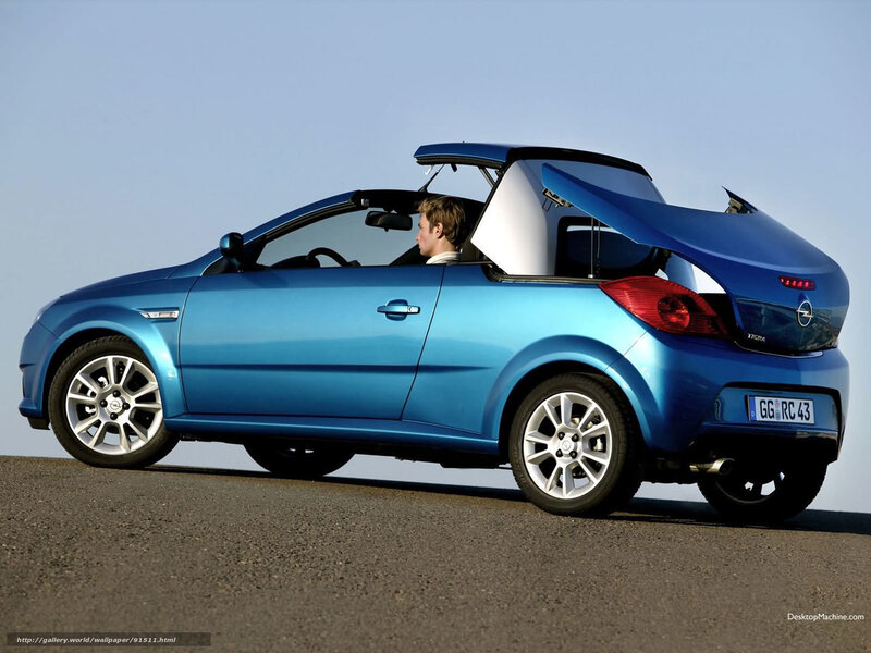 blue convertible car