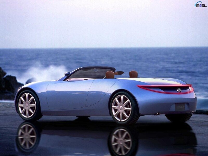 Blue convertible concept car