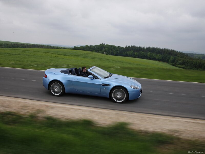 blue convertible sports car